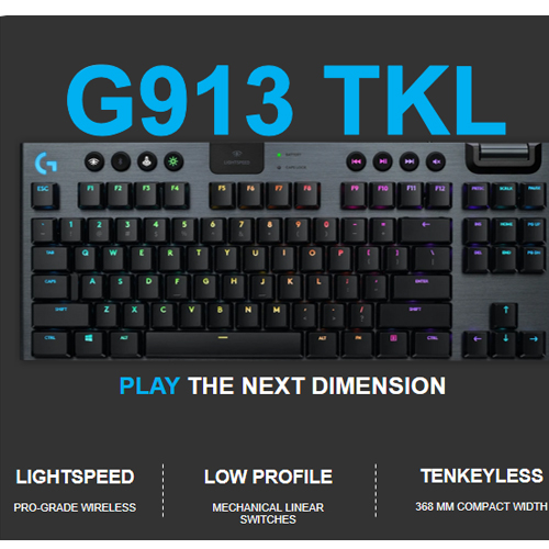 Bàn phím Logitech G913 TKL Lightspeed Wireless Bluetooth - Ảnh 3